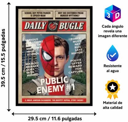 Póster 3D de superhéroes